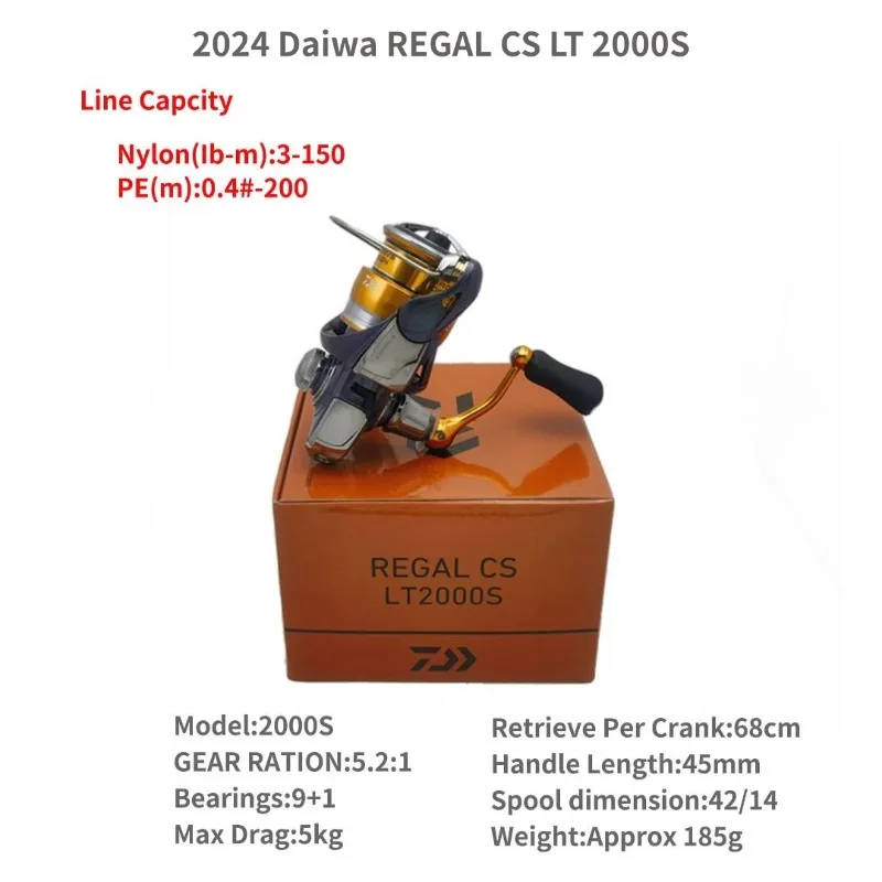 2024 DAIWA REGAL CS LT Lightweight Spining Fishing Reel 1000S
