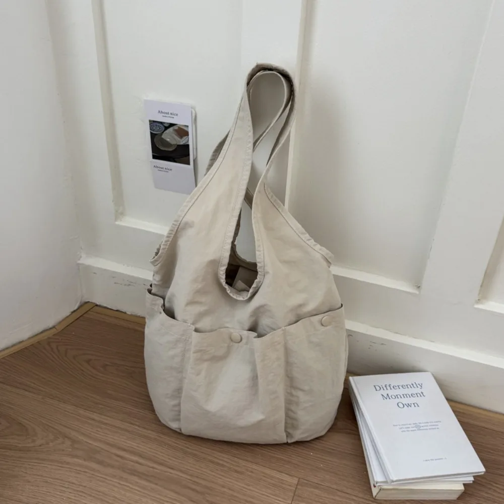 

Сумка подмышки Нейлоновая сумка на плечо Быстросохнущая однотонная спортивная сумка-тоут Корейский стиль Большая вместительная сумка-тоут с несколькими сумками на каждый день