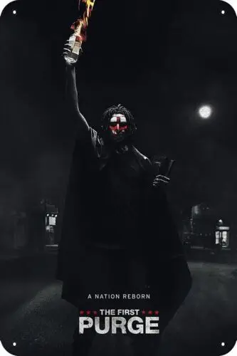 The First Purge Movie Poster Metal Tin Sign Movies & TV Series Wall Decor