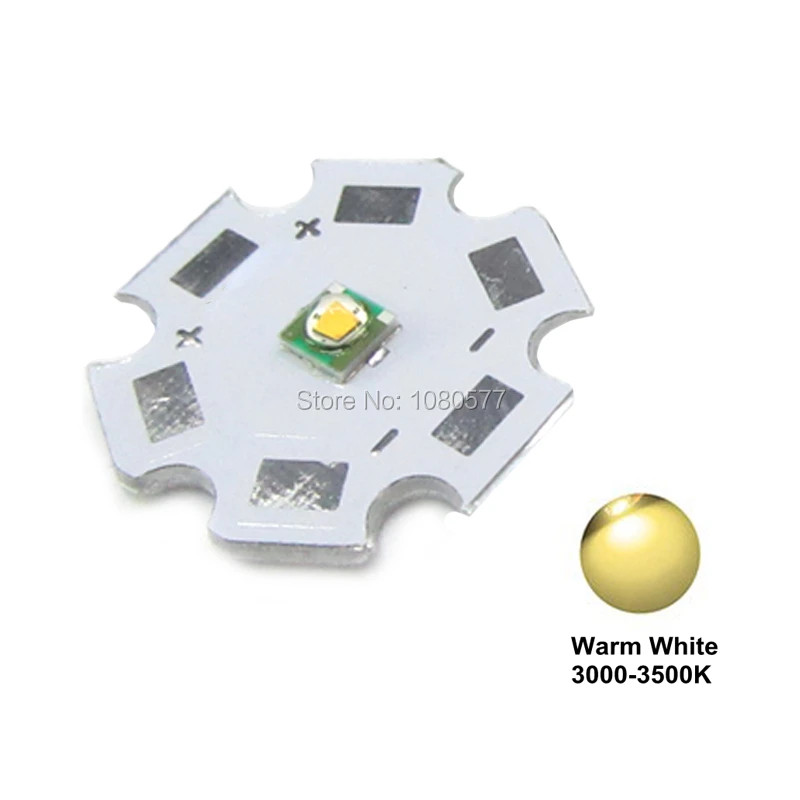 10pcs 3W LED XPE XP-E R3 High Powr LED Chip Warm White Cold White 3000K 6500K 8000K 10000K 13000K with 20mm 16mm PCB Board