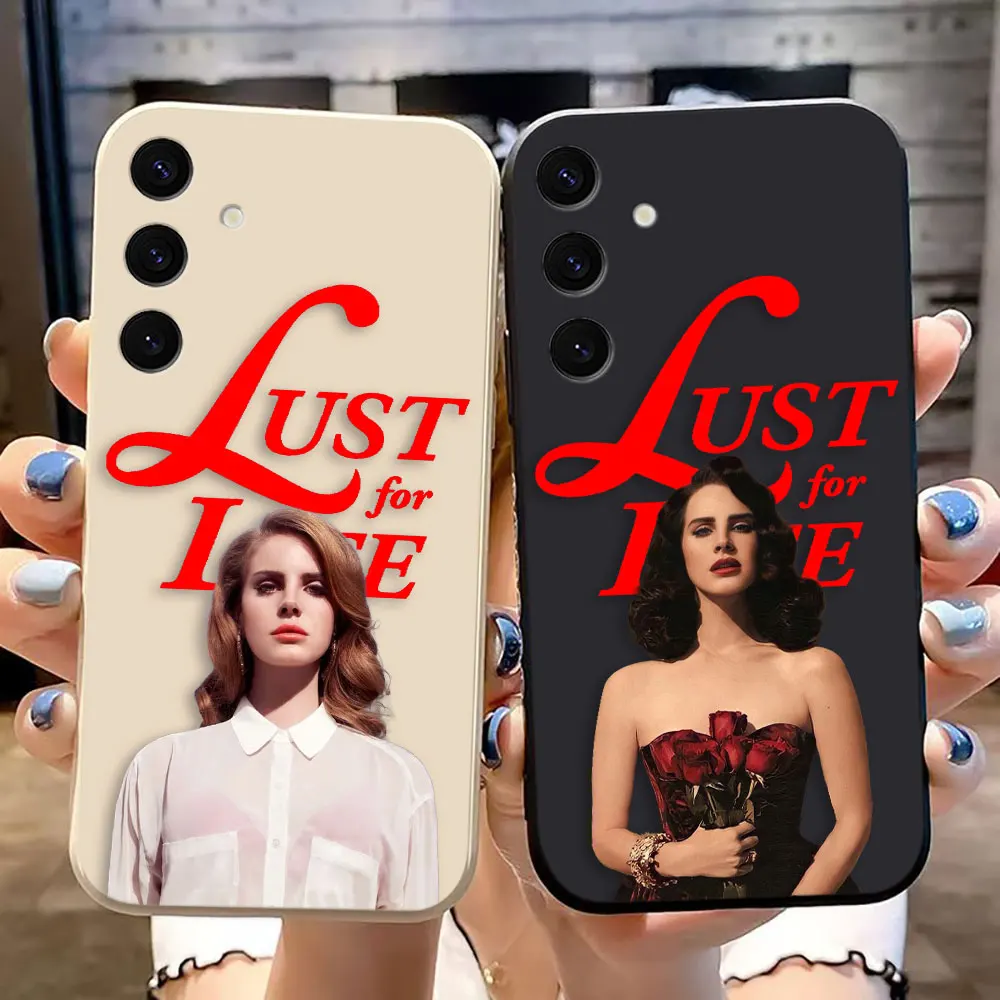 Pop Singer L-Lana Del Rey Cover Phone Case For Samsung Galaxy S24 S23 S22 S21 S20 FE S10 LITE PLUS ULTRA 5G Silicone Case Funda