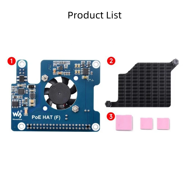 For Raspberry pi5 Power over Ethernet Expansion Board Support 802.3af/at