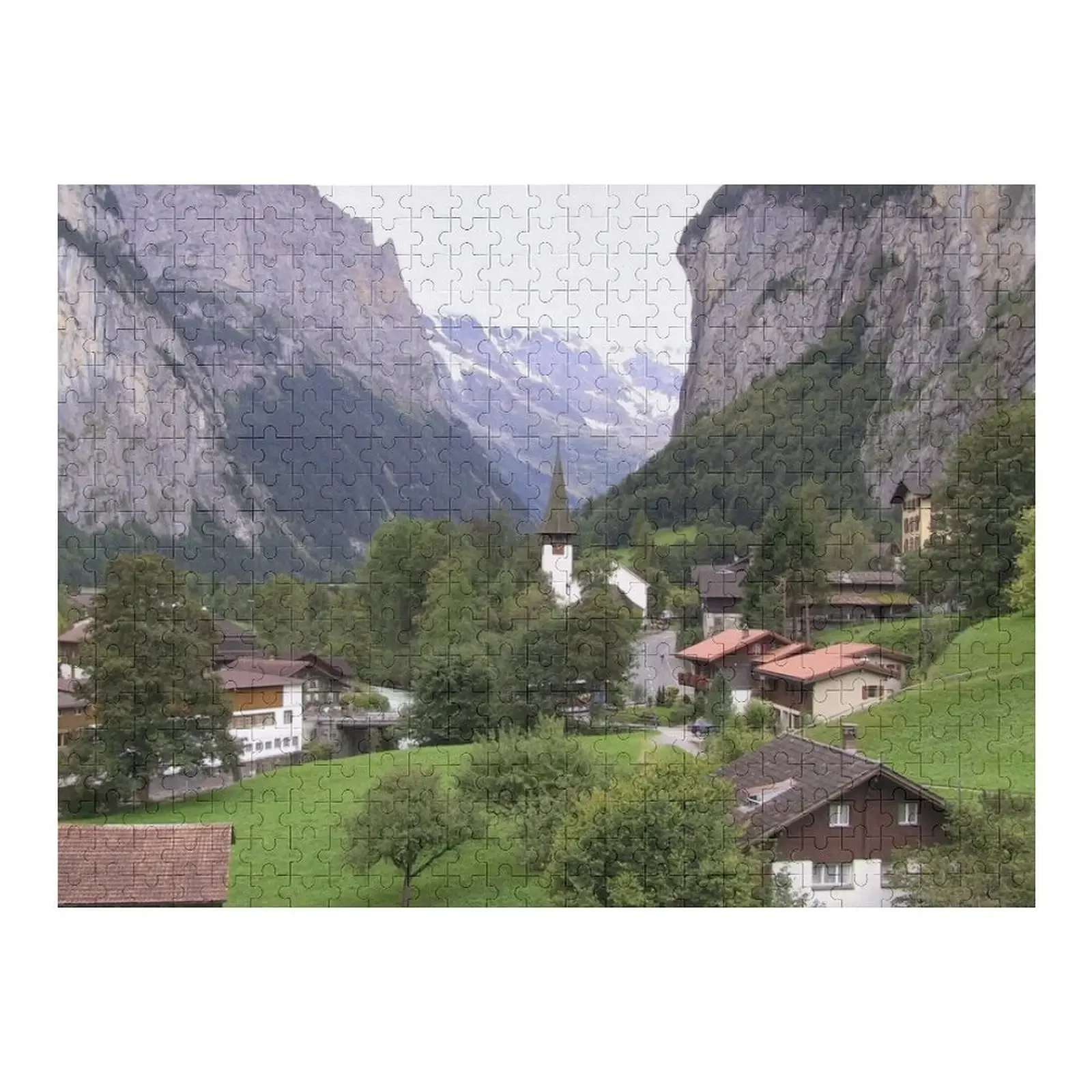 

Пазл Lauterbrunnen Valley, 2011, персонализированное имя, деревянные животные, персонализированные подарки, пазл