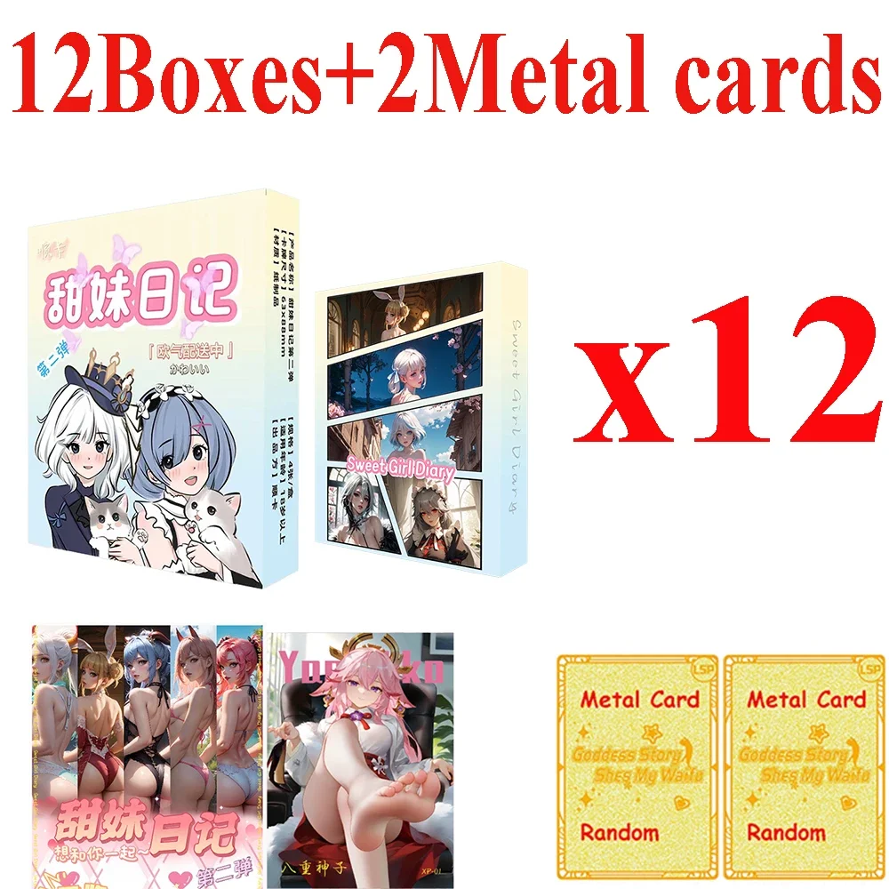 

Wholesale New Sweet Girl's Diary Goddess Story Card Anime Cute Girl Swimsuit Bikini SR PR Card Child Kids Toys And Hobbies Gift