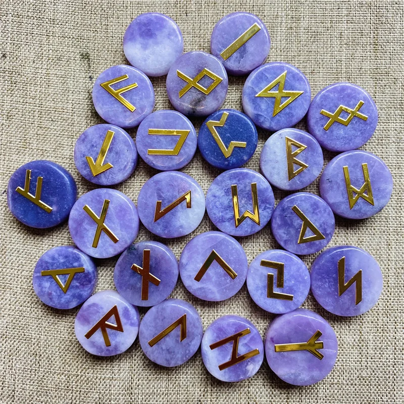 25Pcs Natural Rrose Crystal Rune Blacks Stone Irregular Divination Fortune-telling Healing Meditation Gift Collection