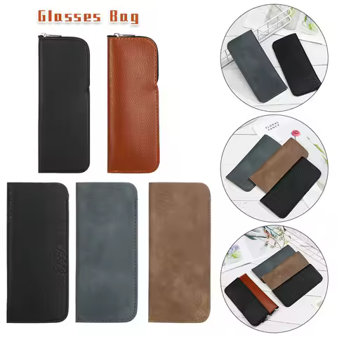 Eyewear Storage Bags Soft Leather Sunglasses Case Box Glasses Protective Case Sun Glasses Pouch Reading Glasses Bag Case