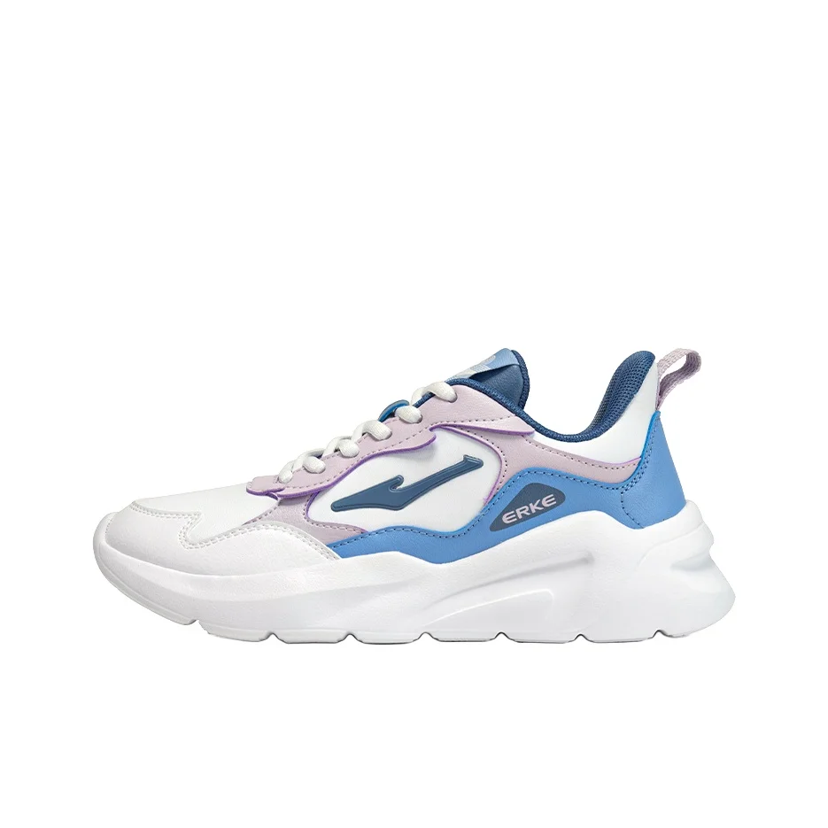 Erke Slip Resistant Abrasion Resistant Low top Casual Shoes Women's White Blue Pink 52124321280/