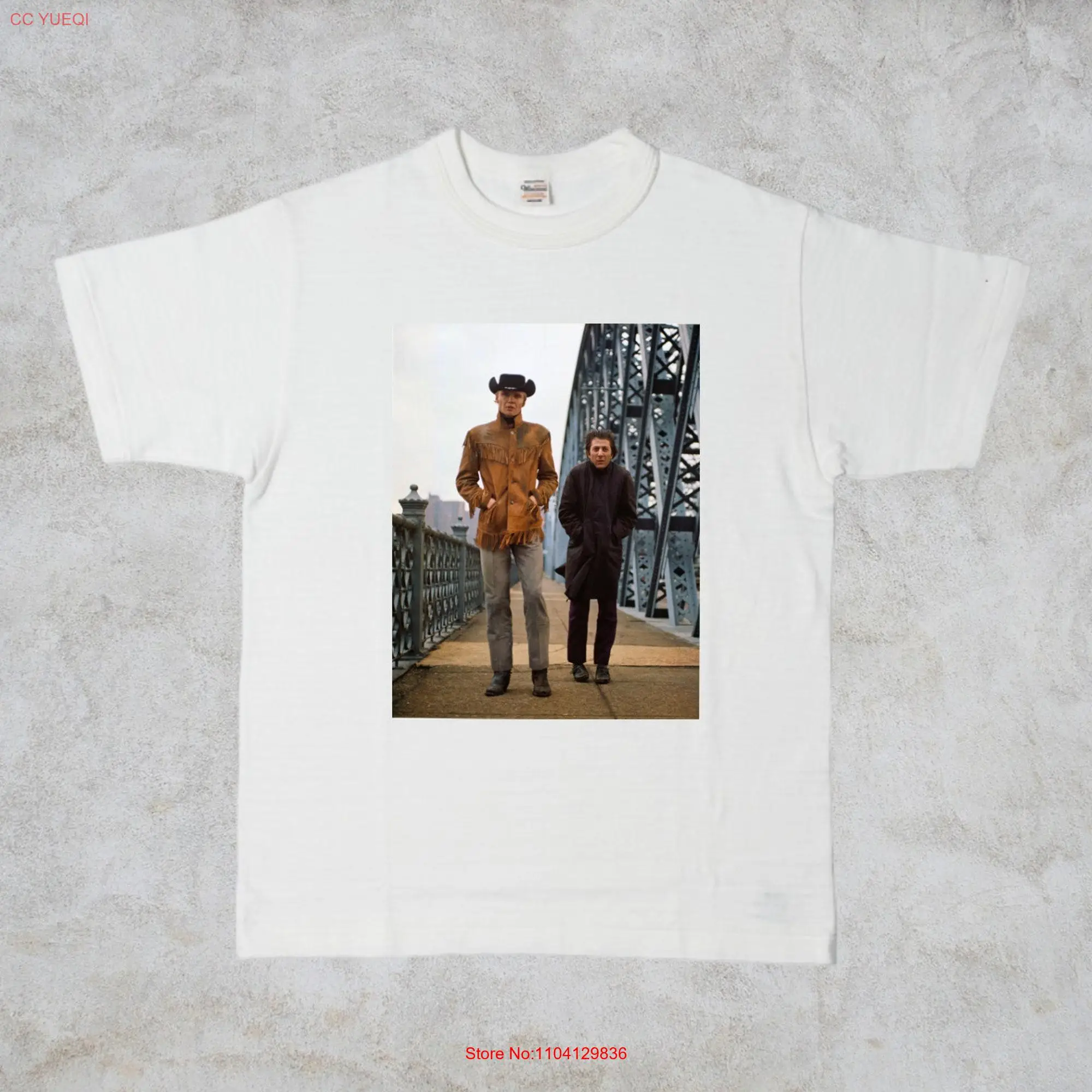 Midnight Cowboy 60s Dustin Hoffman Western New York T Shirt in White long or short sleeves