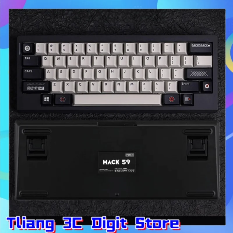 

EPOMAKER HACK59 Mechanical Keyboard RGB Backlight Tri-Mode Connection PBT Keycap Gasket Hot Swap HHKB Series Bluetooth QMK/VIA