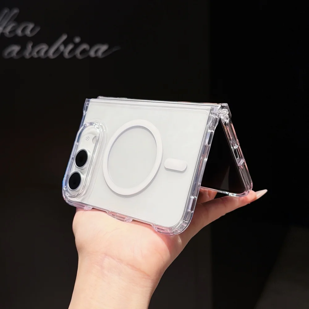 Luxuriöse, ultradünne, transparente Handyhülle für Magsafe Fold, für iPhone Duo Fold 18, mit magnetischer, kabelloser Ladefunktion, robuste Schutzhülle. – Detail 7