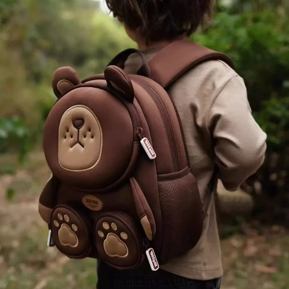 New Large Capacity Children's Backpack Forest Animal Shaped Cartoon Student Schoolbag Breathable Book Bag Boys And Girls