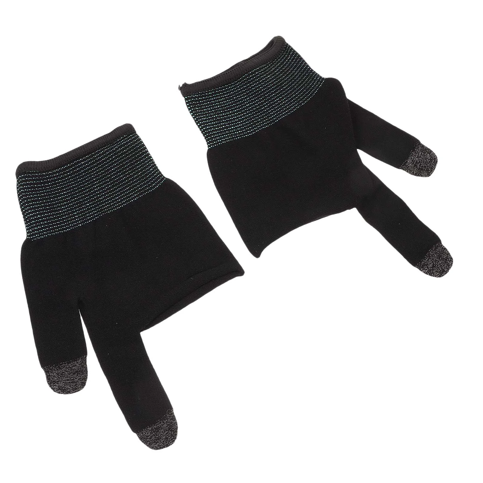 

Two finger black pair large pack waterproof breathable touchscreen game for phone gamers thumb sleeves mobile for gaming