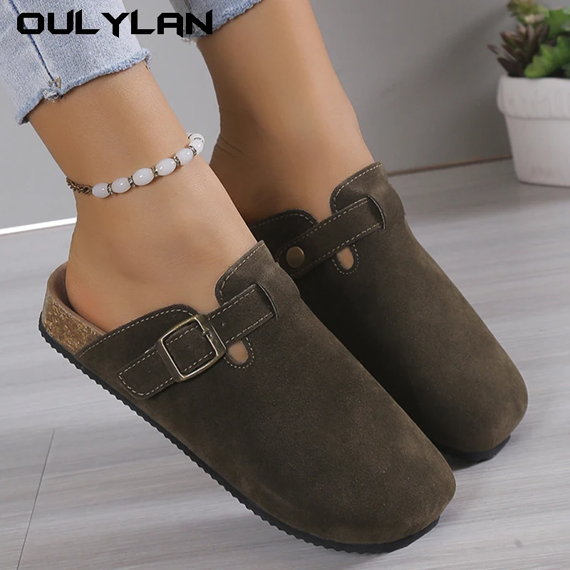Summer Sandals Light Indoor Men\'s Casual Home Mules Outdoor Beach Flat Slippers for women Half trailer Chef shoes Size 35-46