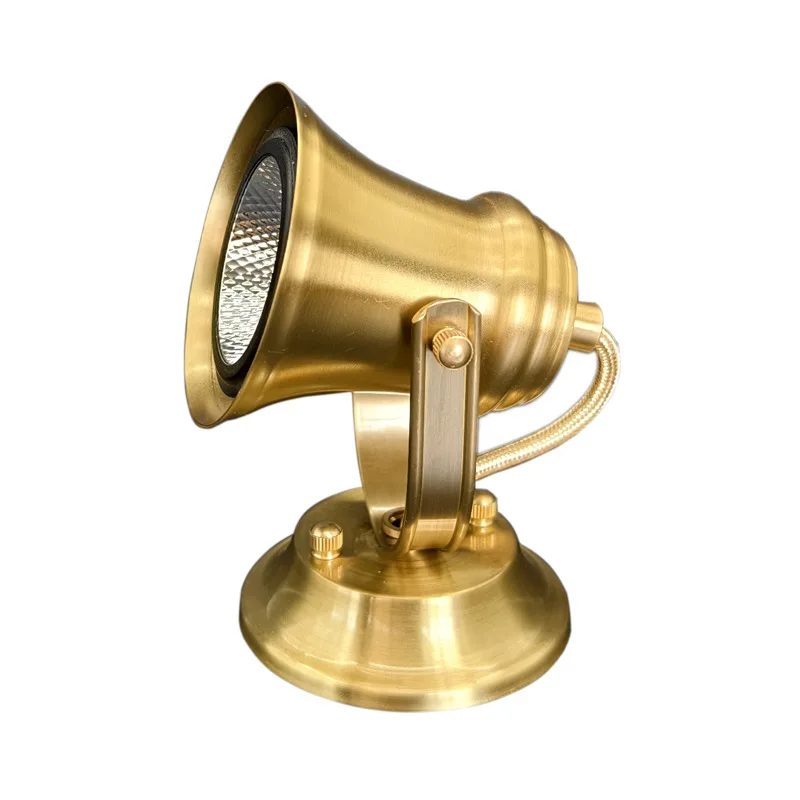 

Ретро полностью медный открытый прожектор LEDGU10 прожектор вход фон настенный бытовой прожектор