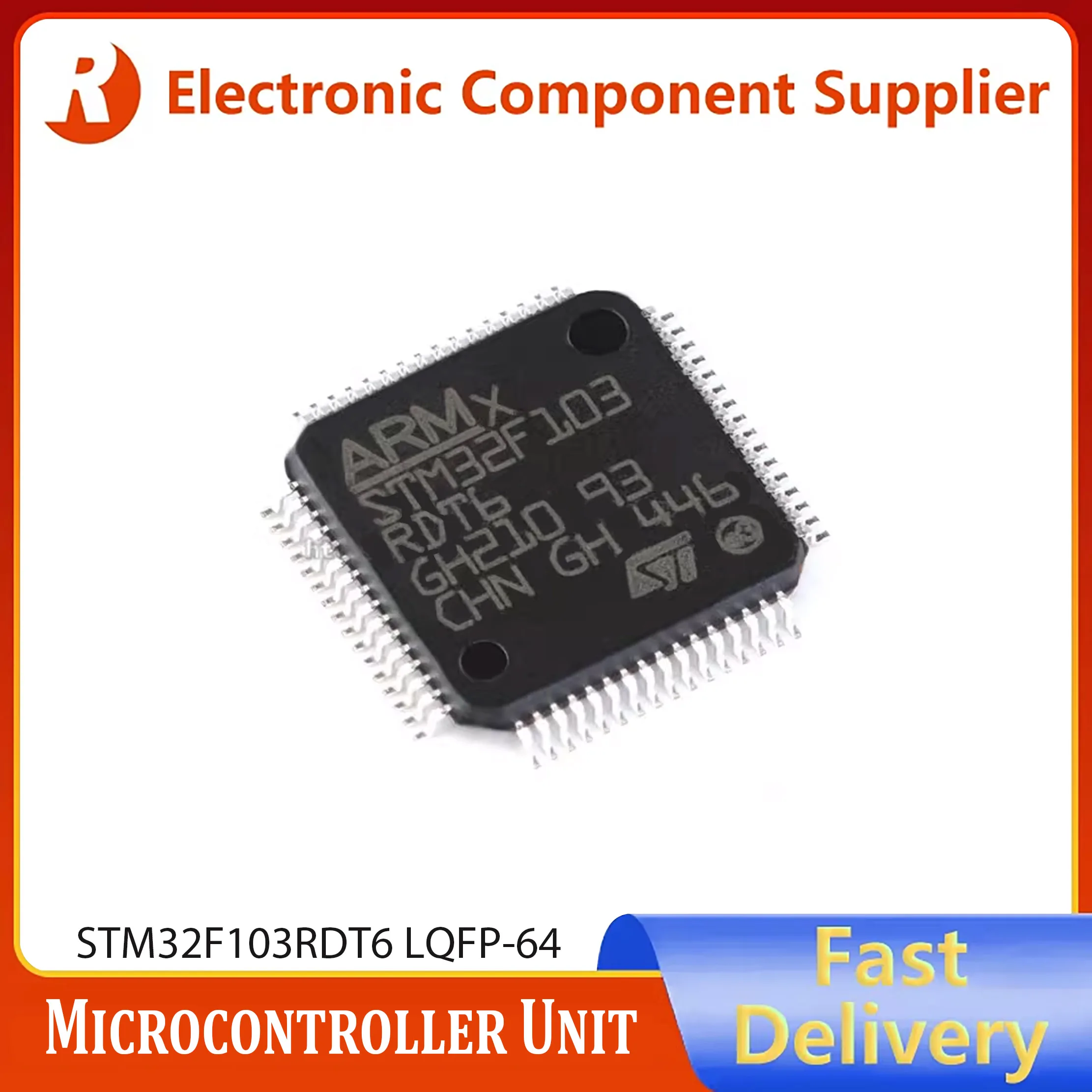 1pcs Genuine STM32F103RDT6 LQFP-64 ARM Cortex-M3 32-bit Microcontroller Unit (MCU)