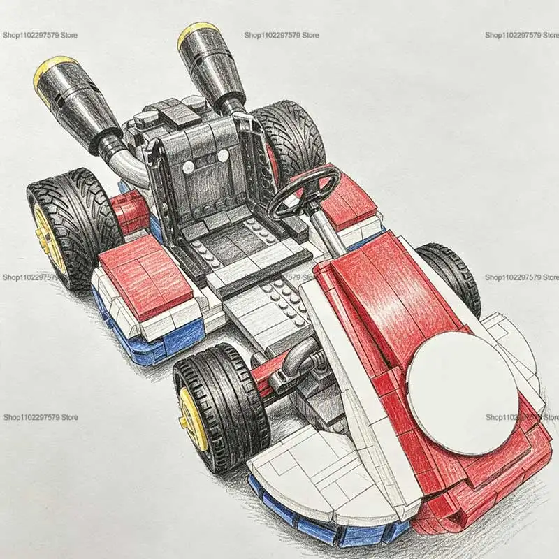2026 New Race Car Building Blocks Kit 1927PCS Kids Educational DIY Assembly Brick Toy Creative Sports Car Model Gift for Adults view 2