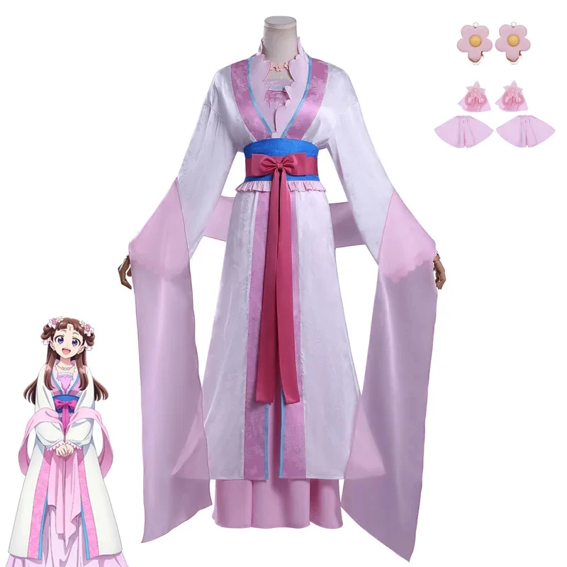 

TYV55Anime The Apothecary Diaries Lishu Cosplay Costume Dress Hanfu Earrings Headwear Kusuriya No Hitorigoto Halloween Party Uni