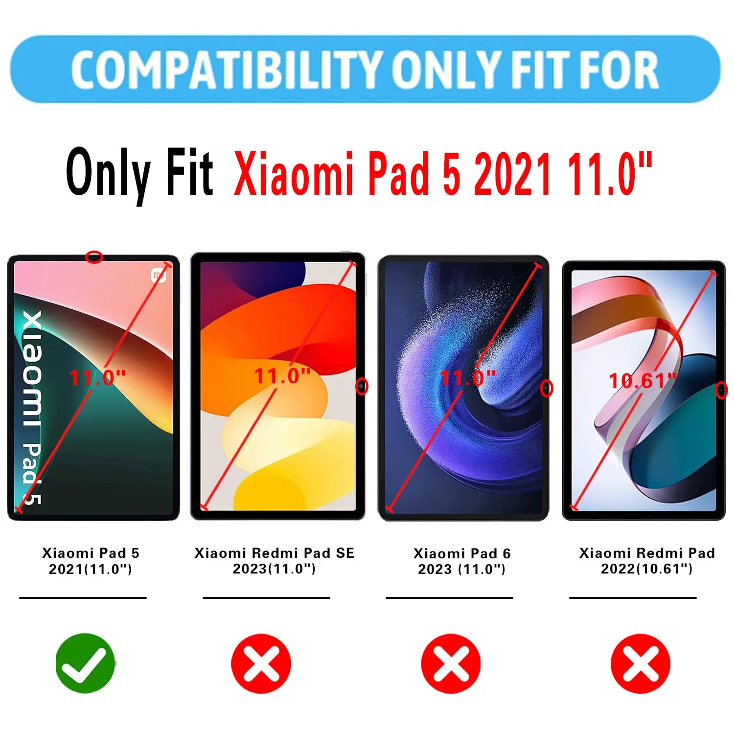 Vidrio templado para Xiaomi Pad 5/Pad 5 Pro, Protector de pantalla de 11 pulgadas para Xiaomi Pad 5 Pro, película de lente de cámara MiPad 5 2021