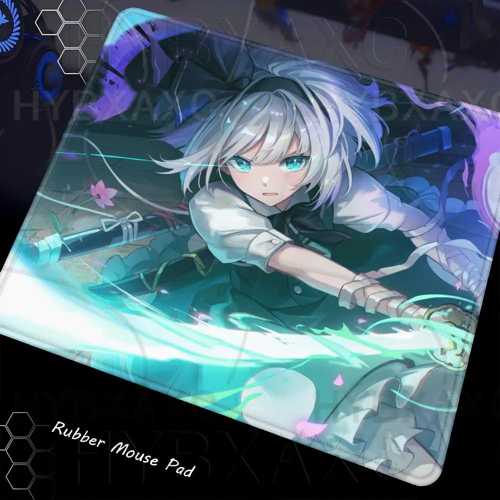 Anime Girl Izayoi Sakuya Kirisame Marisa Mouse Pad Large Square Computer Office Game Table Mat XS Touhou Project Rubber Desk Mat