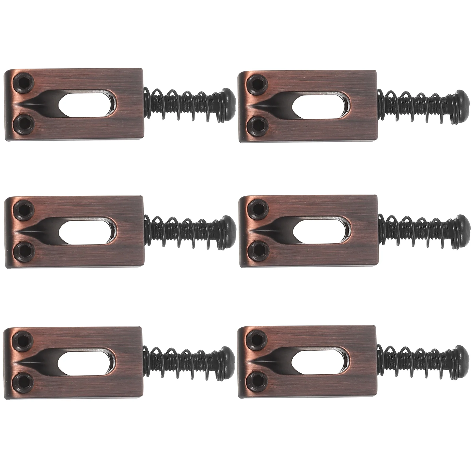 

6 Pcs Electric Guitar Accessories Parts Bridge Block Saddle Adjustment Hardware
