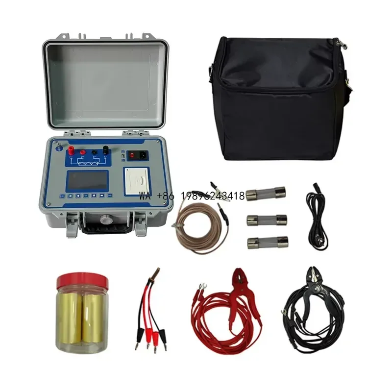 Wmwmnu 200W High Accuracy Large Screen Color LCD Transformer DC Winding Resistance Tester With 50 Meters Long Downlead Cable