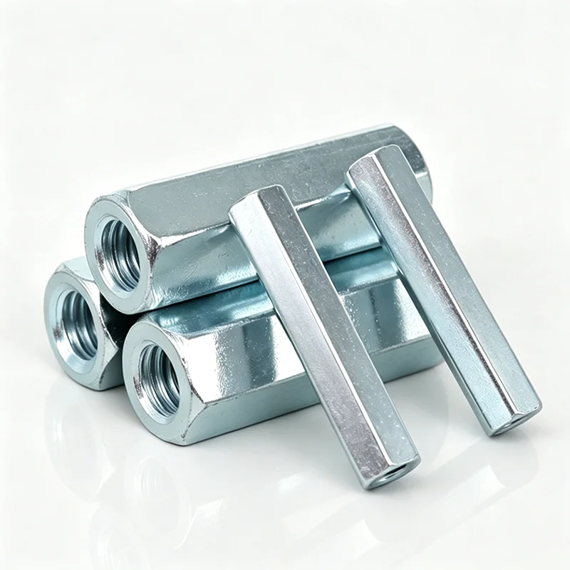 Extend Long Hex Coupling Nut M5 M6 M8 M10 M12 M14 M16 M18 M20 M22 M24 Zinc-Plated Carbon Steel Standoff Rod Connector Nuts