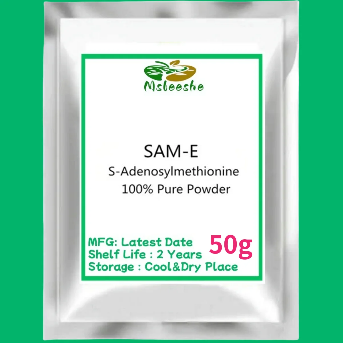 Venta caliente 50g-1000g SAM-E en polvo, envío gratis