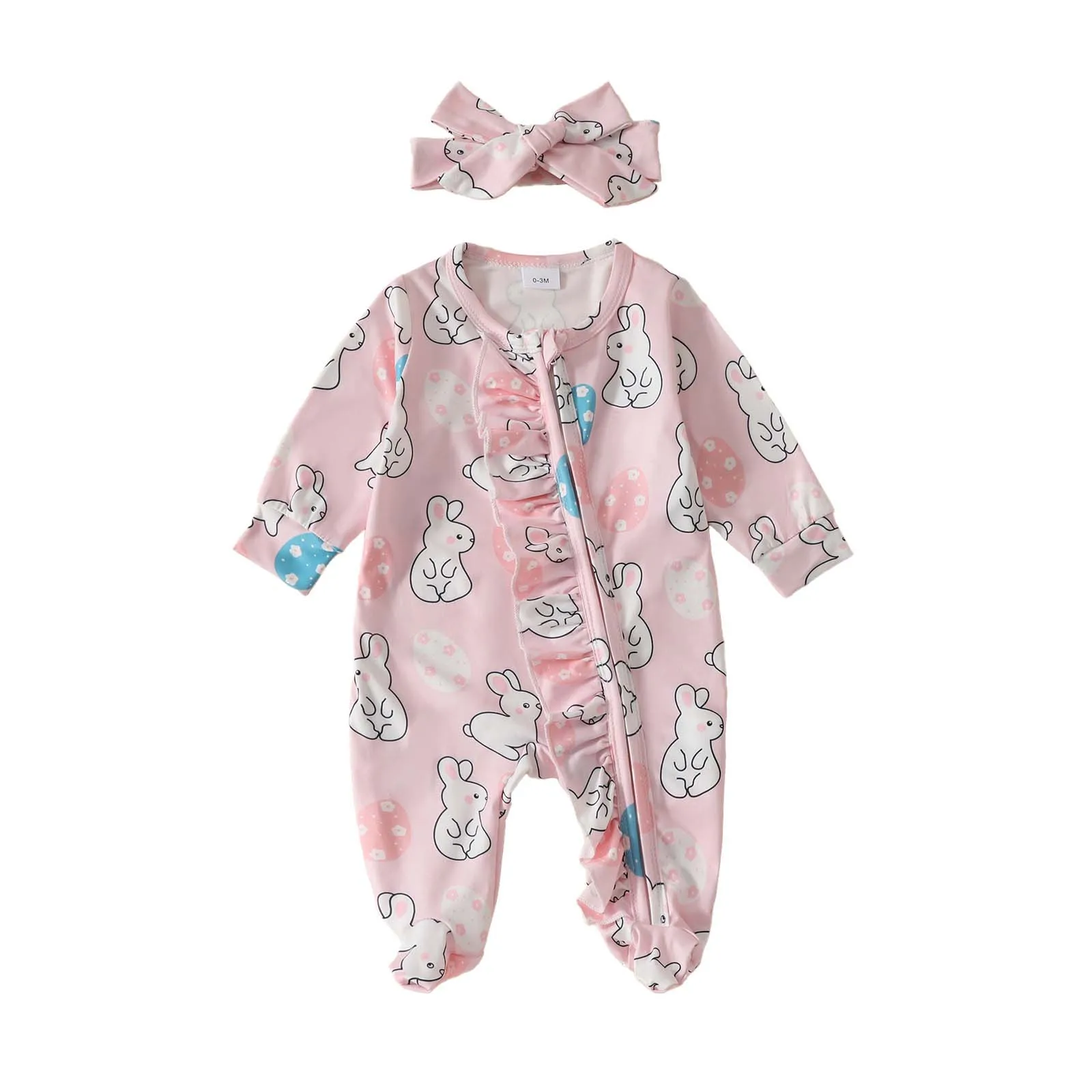 

Боди для маленьких девочек, удобные и дышащие милые боди с милыми принтами кролика, популярный боди для девочек