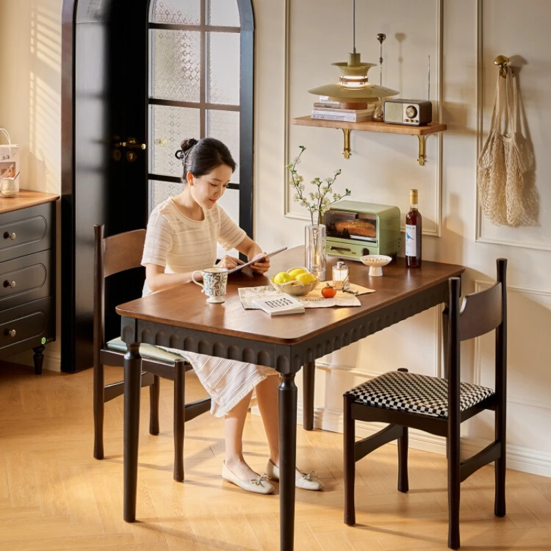 

Table dual-purpose rectangular solid wood table 2025 new model