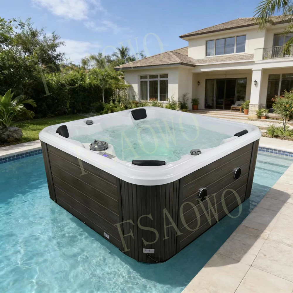5-6 Person spa pod jacuzziSS vibration small bathtub with seat pool spa outdoor