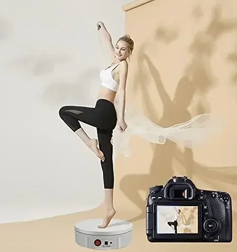 Motorized Rotating Display Stand, 360 Degree Electric Rotating Turntable for Photography Products Display，Remote Control
