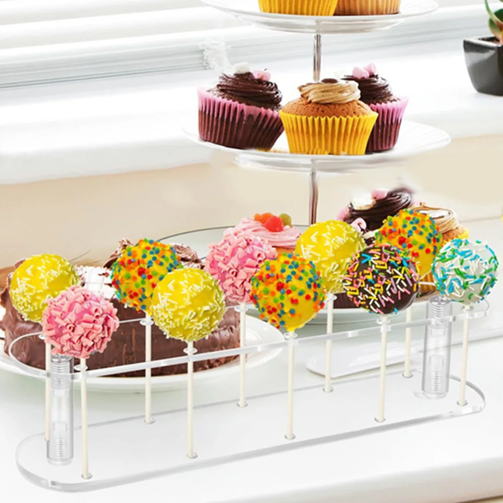 10 Hole Rack for acrylic Cake Stand Events 20*6*5cm for acrylic Rack Ample Display Capacity For Birthday Parties
