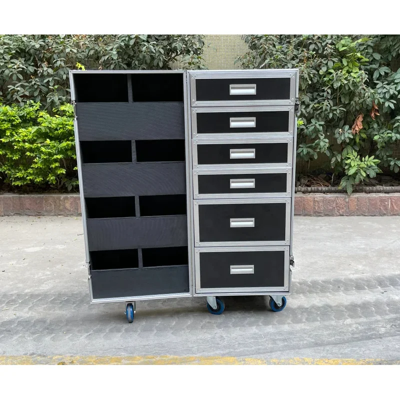 PS Custom Toolbox Multi-function Production Office 6 Drawers Cabinet Utility Flight Road Case