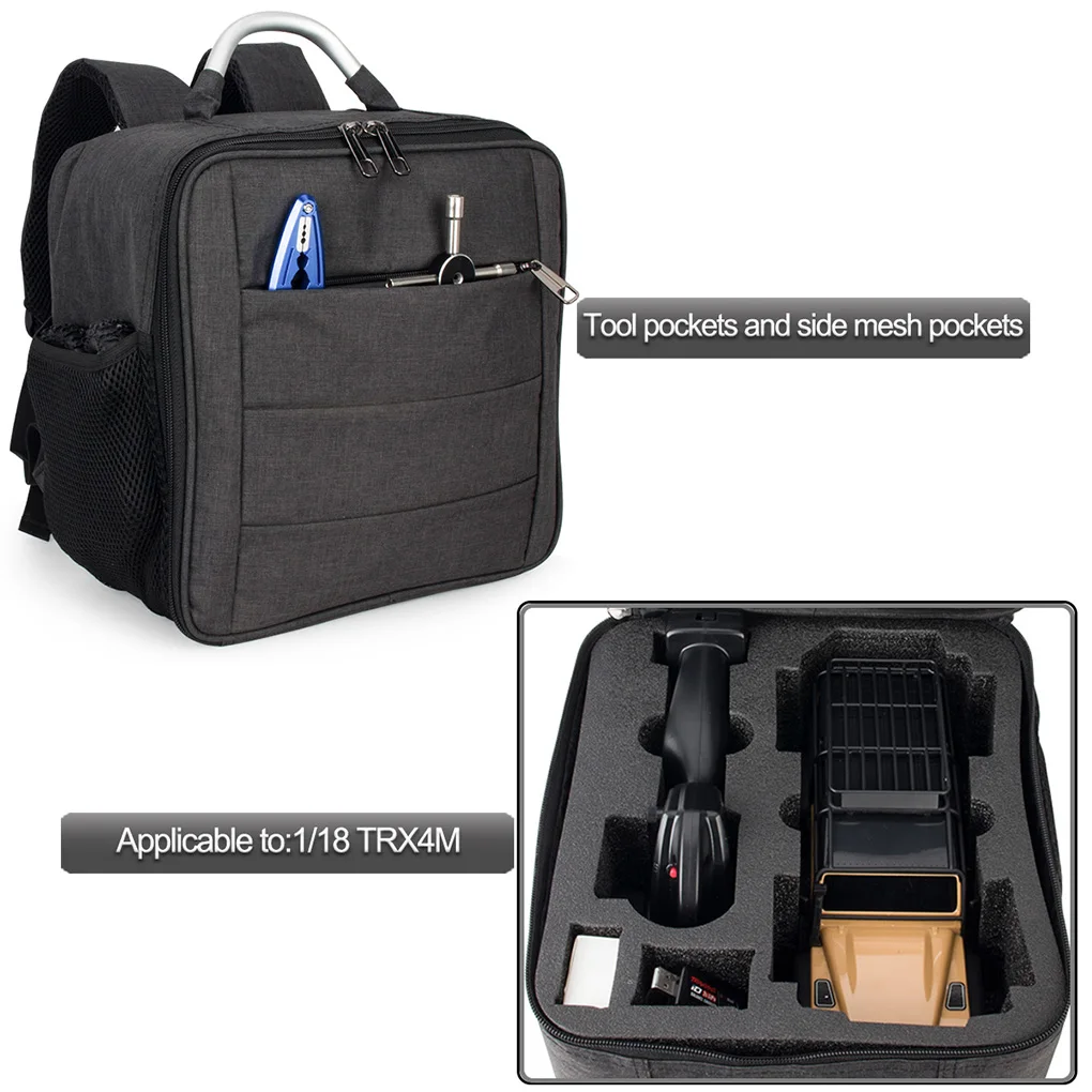 防水 RC 収納バッグ バックパック キャリングケース ショルダーバッグ バックパック 1/18 RC クローラー TRX4M ディフェンダー ブロンコ パーツ用