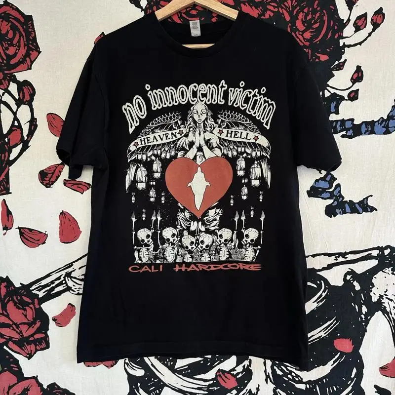 No Innocent Victim Goths Skeletons Heart Graphic T-Shirt