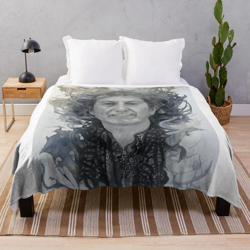 

Jon Anderson, pencil & ink portrait Throw Blanket