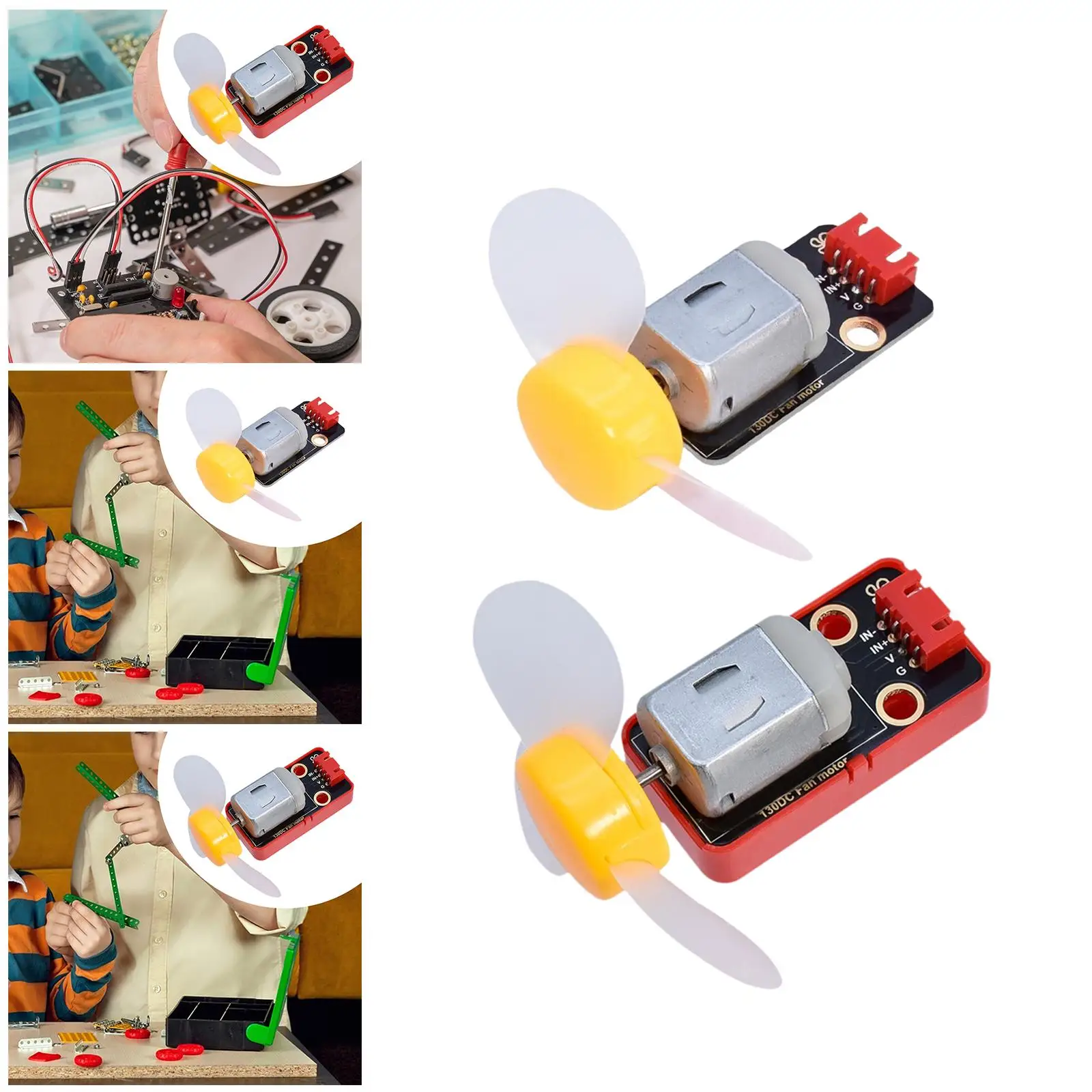 

Модуль двигателя вентилятора, комплект электродвигателя, простая сборка, электронные компоненты «сделай сам», компактная образовательная игрушка, надежный модуль вентилятора