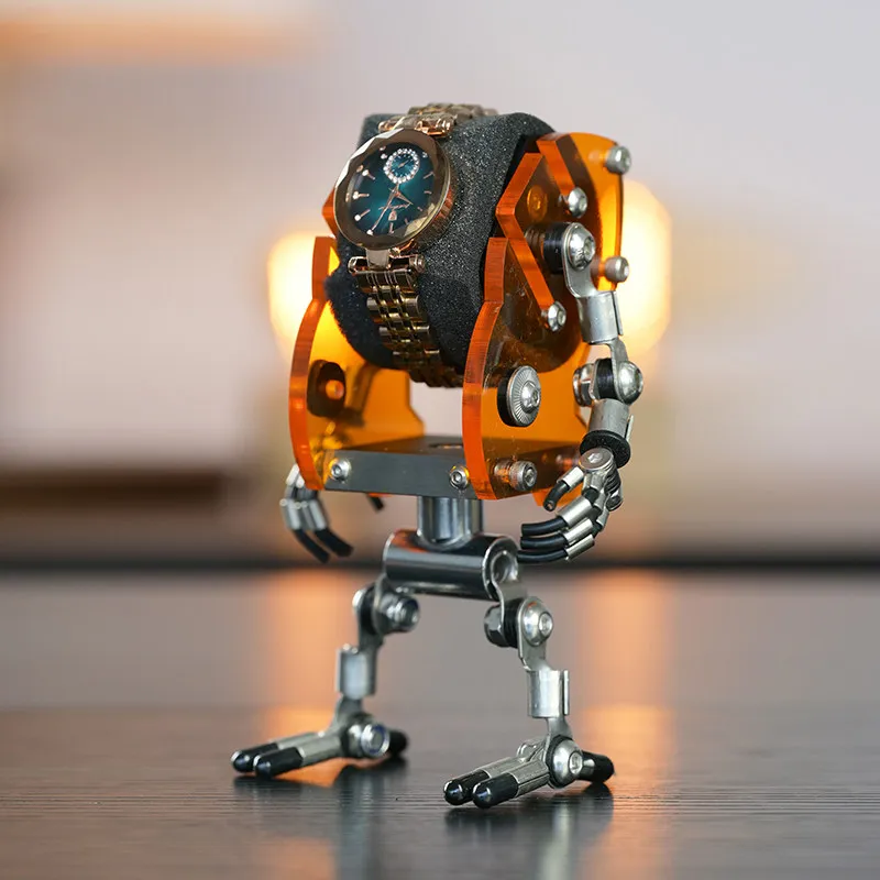 Elevate Your Interior Decor with This Striking Robot Punk Style Industrial Mechanical Wind Watch Holder. Designed For