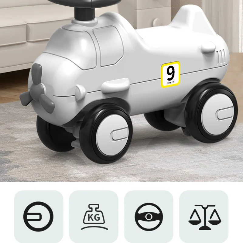 子供用トレインロッキングホースライドキャリッジスライディングカーベビーウォーカーカートスイングホースウォーカーおもちゃツイストカーモデルゲームギフト
