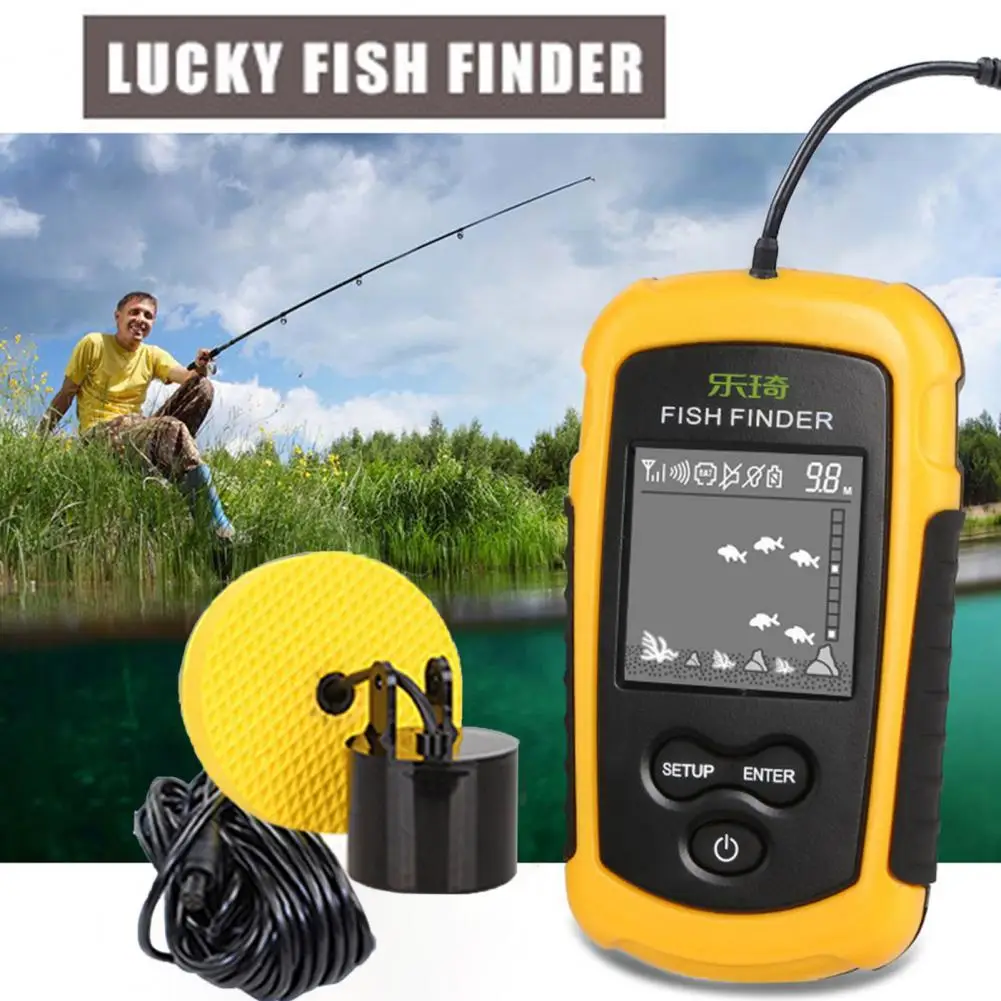 Fish Depth Finder Digital Display Depth Readout Accurate Fish Finder Fishing Handheld Fishfinder Depth Finder эхолот для рыбалки