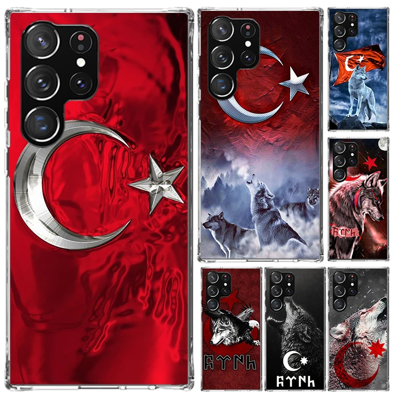 Turkey Turkish Flag Phone Case for Samsung Galaxy S26 S24 S23 Ultra S25 Edge S22 S21 Plus S20 FE + Soft Print Shell Funda Galaxy