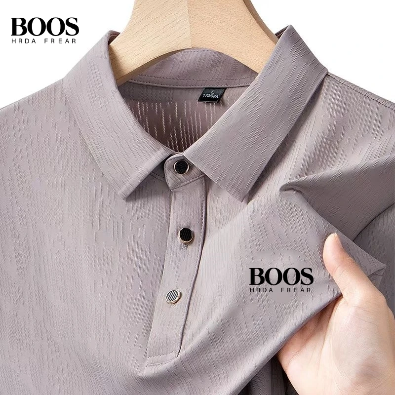 

New men's high-quality embroidered logo short sleeved polo shirt, summer fashion casual breathable T-shirt top