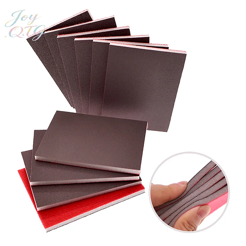 

Набор из 10 ультратонких губок для влажной и сухой шлифовки, разные зернистости 120-3000, моющиеся, многоразовые, для полировки абразивных инструментов, 75*100 мм