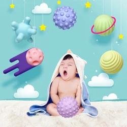 4pcs/6pcs Baby Spielzeug ball Säugling taktile Sinne Kinder Babys Trainings ball strukturierte Hand Touch Griff Massage ball 0 12 Monate