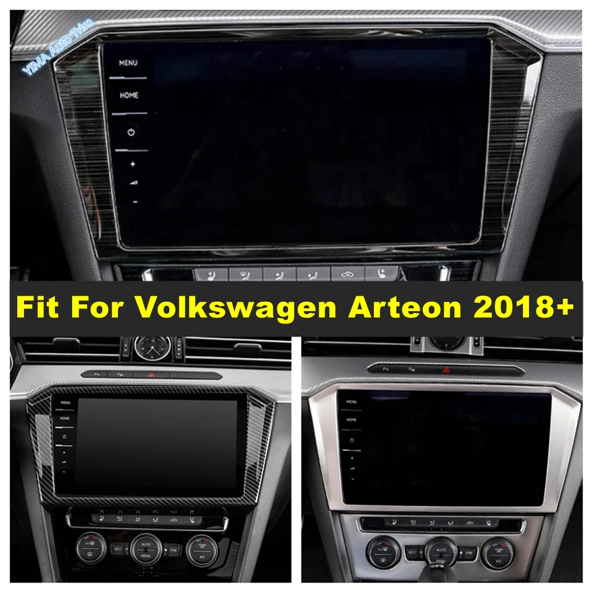 

Kit For Volkswagen Arteon 2018 - 2024 ABS Auto Central Console Navigation Frame Decor Cover Trim Interior Refit Kit Accessories