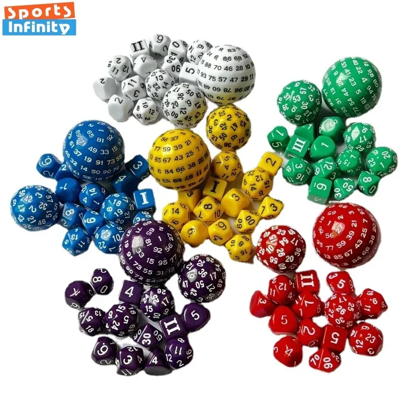 15/1PCS of Solid Colored Dice D3 To D100 Digital Dice Personalized Game Dnd Dice Set  RPG Board Table Games for Kids Family