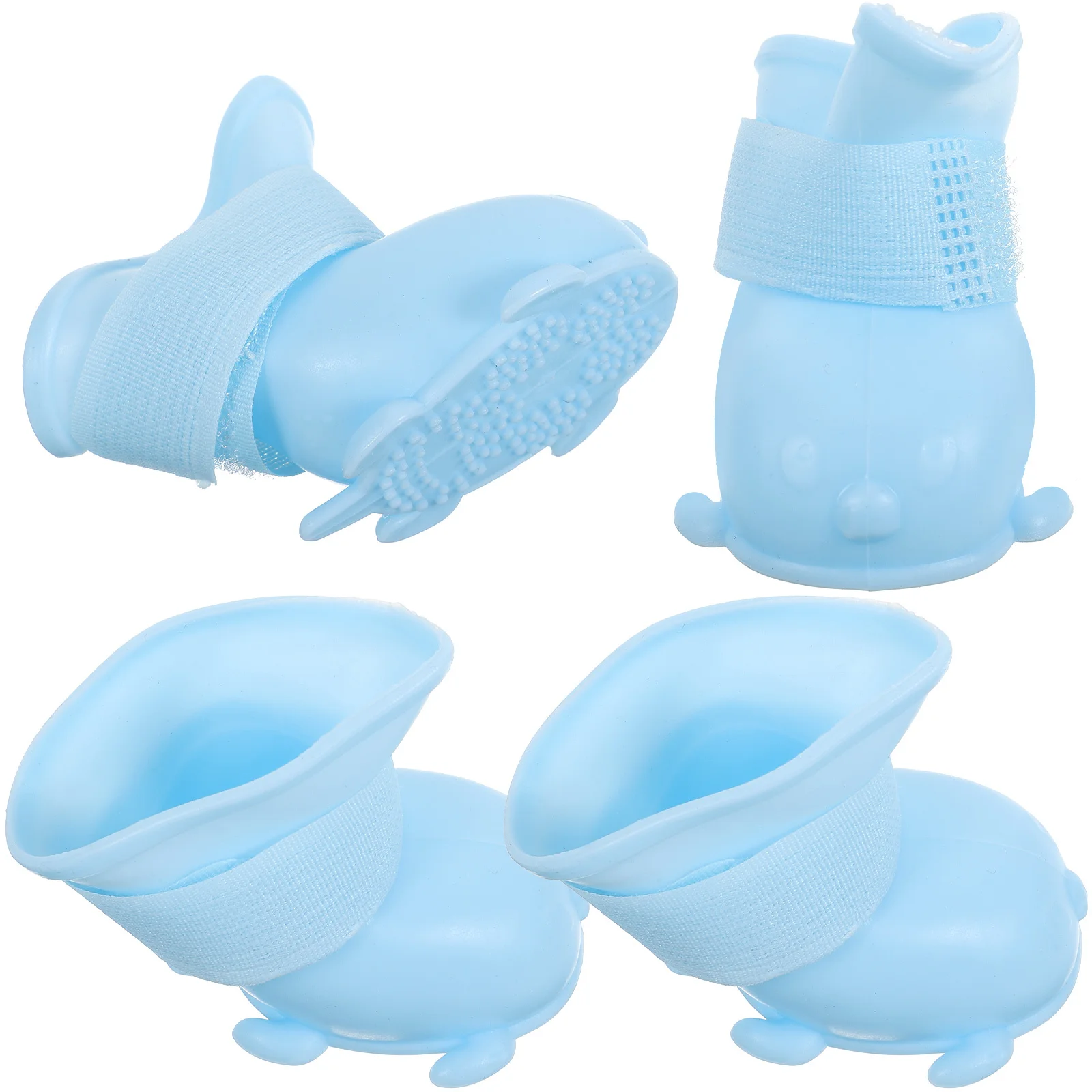 

1 set Dog Rain Boots Waterproof Non-Slip Thickened Warm For Small Dogs Outdoor Hiking Running Snow Rubber Pet Shoes Booties