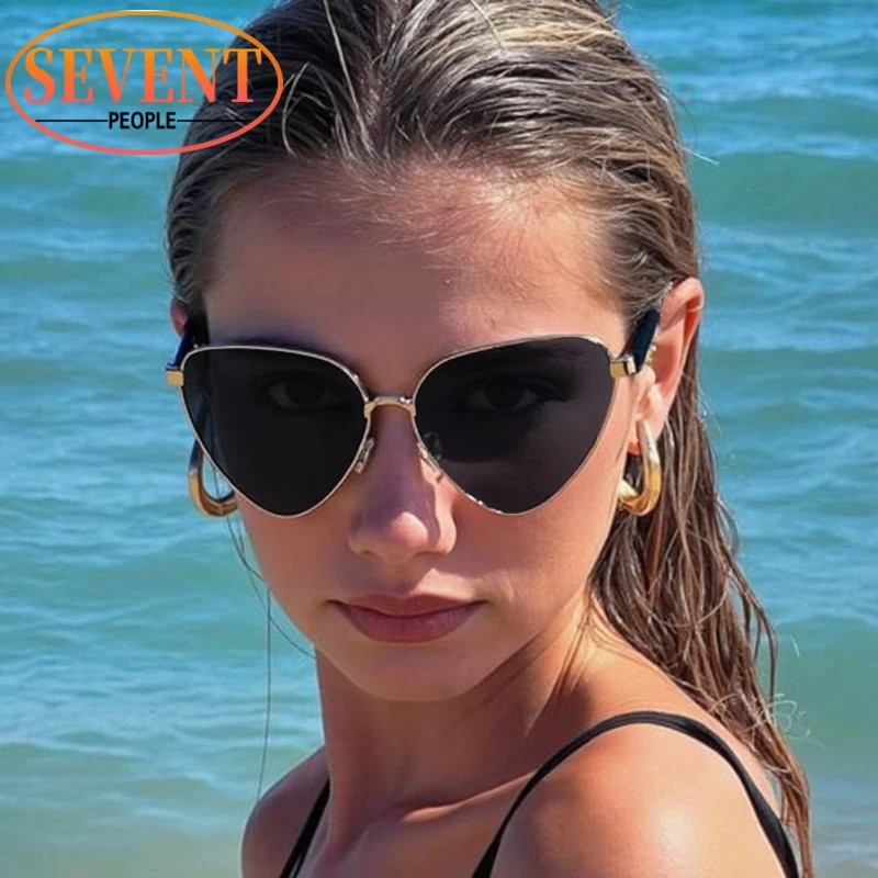 

Steampunk Sexy Cat Eye Sunglasses Women 2025 Luxury Brand Vintage Outdoor Driving Sun Glasses Classic Punk Shades For Ladies