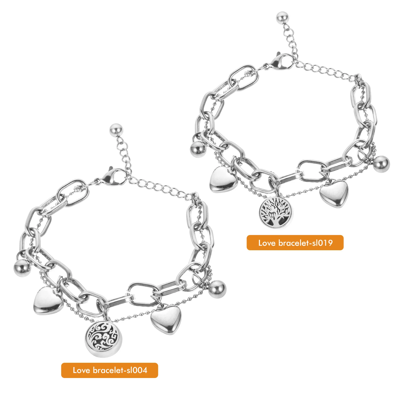 

1 set 1 Set Heart-Shaped Pendant Bracelet 18K Gold Plated Hypoallergenic Aromatherapy Wrist Pendant Creative Fashionable Hip-Hop