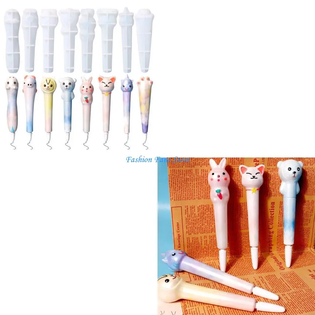 

Держатель для ручки для воды, силиконовые формы, формы для ручек с маленькими животными, инструменты для самостоятельного ручной